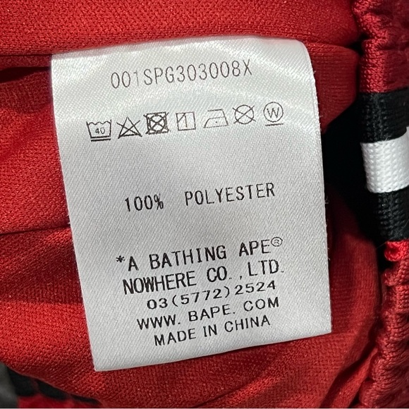 Bape Red Camo Kids Camo Basketball Shorts A Bathing Ape Sz 110 2-3 Year Olds - Picture 9 of 9